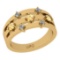 0.44 Ctw I1/I2Citrine And Diamond 10K Yellow Gold Anniversary Ring