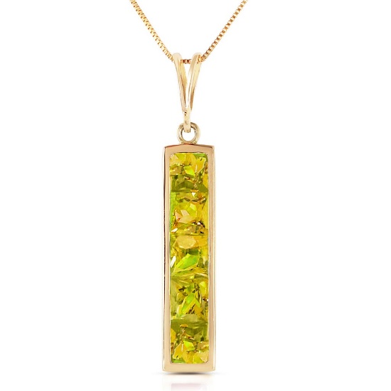 2.25 Carat 14K Solid Gold My Story Peridot Necklace