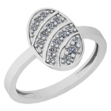 0.18 Ctw SI2/I1 Diamond Platinum Ring