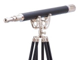 Floor Standing Chrome/Leather Anchormaster Telescope 65in.