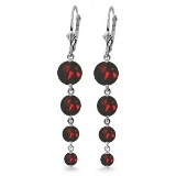 7.8 Carat 14K Solid White Gold Chandelier Earrings Natural Garnet