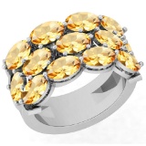 6.50 Ctw Citrine 10K White Gold Ring