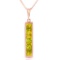 14K Solid Rose Gold Necklace with Natural Peridots