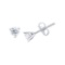 Certified 14K White Gold .20 Ct Diamond Martini Setting Stud Earrings