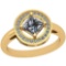 0.89 Ctw SI2/I1 Diamond Platinum 14K Yellow Gold Plated Ring