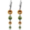 7.8 CTW 14K Solid White Gold Chandelier Earrings Citrine Peridot