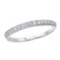 Certified 14K White Gold Prong Set Diamond Band Ring