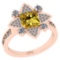 1.93 Ctw I2/I3 Citrine And Diamond 10K Rose Gold Engagement Ring