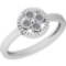 0.14 Ctw VS/SI1 Diamond 14K White Gold Ring