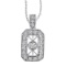 Certified 14K White Gold Vintage Inspired Diamond Pendant (.24 carat)