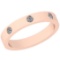 0.10 Ctw VS/SI1 Diamond 14K Rose Gold Eternity band Ring