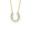 Certified 14k Yellow Gold .25ct Diamond Horseshoe Pendant