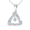 Certified 14K White Gold Dashing Diamonds Pendant