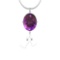 3.77 Ctw Amethyst And Diamond I2/I3 10K White Gold Pendant