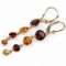 7.8 Carat 14K Solid White Gold Watching You Laugh Garnet Citrine Earrings