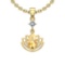 1.32 Ctw VS/SI1 Citrine And Diamond 10K Yellow Gold Necklace