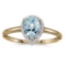 Certified 14k Yellow Gold Pear Aquamarine And Diamond Ring