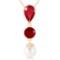 5.05 CTW 14K Solid Gold Power Of Pleasure Ruby pearl Necklace