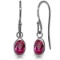 1 Carat 14K Solid White Gold Untie The Knot Pink Topaz Earrings