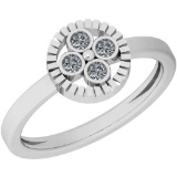 0.14 Ctw VS/SI1 Diamond 14K White Gold Ring