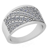 1.03 Ctw VS/SI1 Diamond 14K White Gold Ring