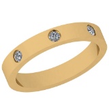 0.19 Ctw Diamond I2/I3 14K Yellow Gold Band Ring