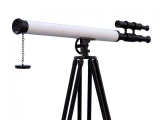 Floor Standing Oil-Rubbed Bronze-White Leather With Black Stand Griffith Astro Telescope 65in.