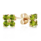 1.15 Carat 14K Solid Gold Epiphany Peridot Earrings