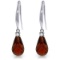 4.6 Carat 14K Solid White Gold No Longer Separate Garnet Diamond Earrings