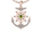 0.46 Ctw I1/I2Peridot And Diamond 10K Rose Gold Pendant