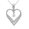 Certified 14K White Gold Dashing Diamonds Pendant