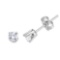 Certified 14k White Gold Round .33 Carat Diamond Stud Earrings