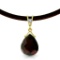 6.51 Carat 14K Solid Gold Attraction Garnet Diamond Necklace