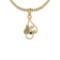 0.15 Ctw I2/I3 Treated Fancy Blue And White Diamond 14K Yellow Gold Pendant