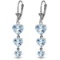 6 Carat 14K Solid White Gold Vanilla Hope Aquamarine Earrings