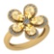 2.80 Ctw Citrine And Diamond I2/I3 14K Yellow Gold Vintage Style Ring