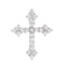 Certified 14K White Gold .53 CTW Diamond Cross Pendant 0.53 CTW