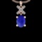 5.61 Ctw I2/I3 Tanzanite And Diamond 10K Rose Gold Victorian Style Pendant