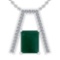 21.72 Ctw VS/SI1 Emerald And Diamond Platinum Pendant