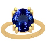 4.80 Ctw Tanzanite 14K Yellow Gold Solitaire Ring