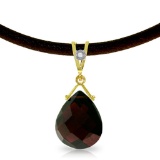 6.51 Carat 14K Solid Gold Attraction Garnet Diamond Necklace