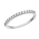 Certified 14K White Gold Diamond Diamond Band Ring