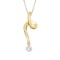 Certified 14K Yellow Gold Dashing Diamonds Pendant