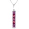 2.25 CTW 14K Solid White Gold One Amethystongst You Amethyst Necklace