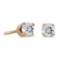 Certified 3 mm Petite Round White Topaz Stud Earrings in 14k Yellow Gold 0.22 CTW