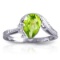 1.52 Carat 14K Solid White Gold Outstretched Hand Peridot Diamond Ring