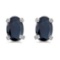 Certified 14k White Gold Oval Sapphire Earrings 0.78 CTW