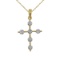 Certified 14K Yellow Gold Diamond Cross Pendant 0.42 CTW