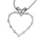 Certified 14K White Gold Diamond Heart Pendant (.25 carat) 0.25 CTW