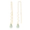 4.5 Carat 14K Solid Gold Threaded Dangle Earrings Green Amethyst